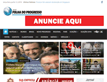 Tablet Screenshot of folhadoprogresso.com.br